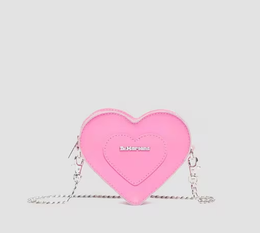 Mini Heart Shaped Pink Leather Bag By Dr. Martens – DeadRockers