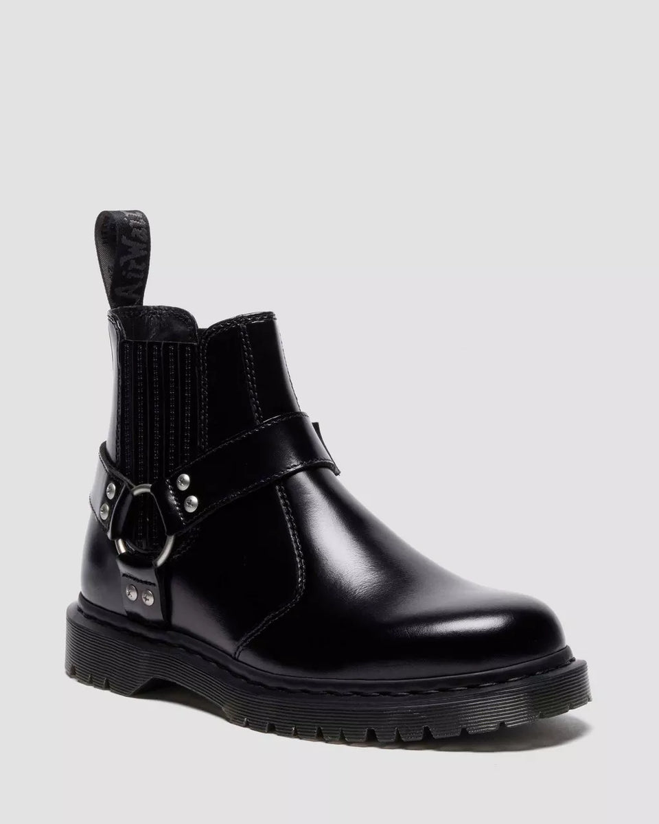2976 Harness Leather Chelsea Boots Black Analine – DeadRockers