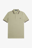 Fred Perry Twin Tipped Polo Warm Grey / Brick