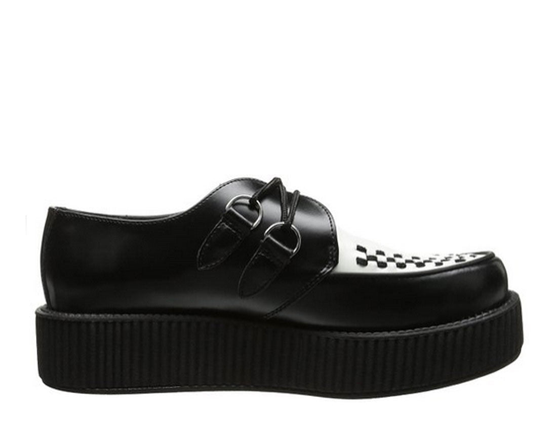 TUK Black Leather Viva Mondo Creeper Shoe