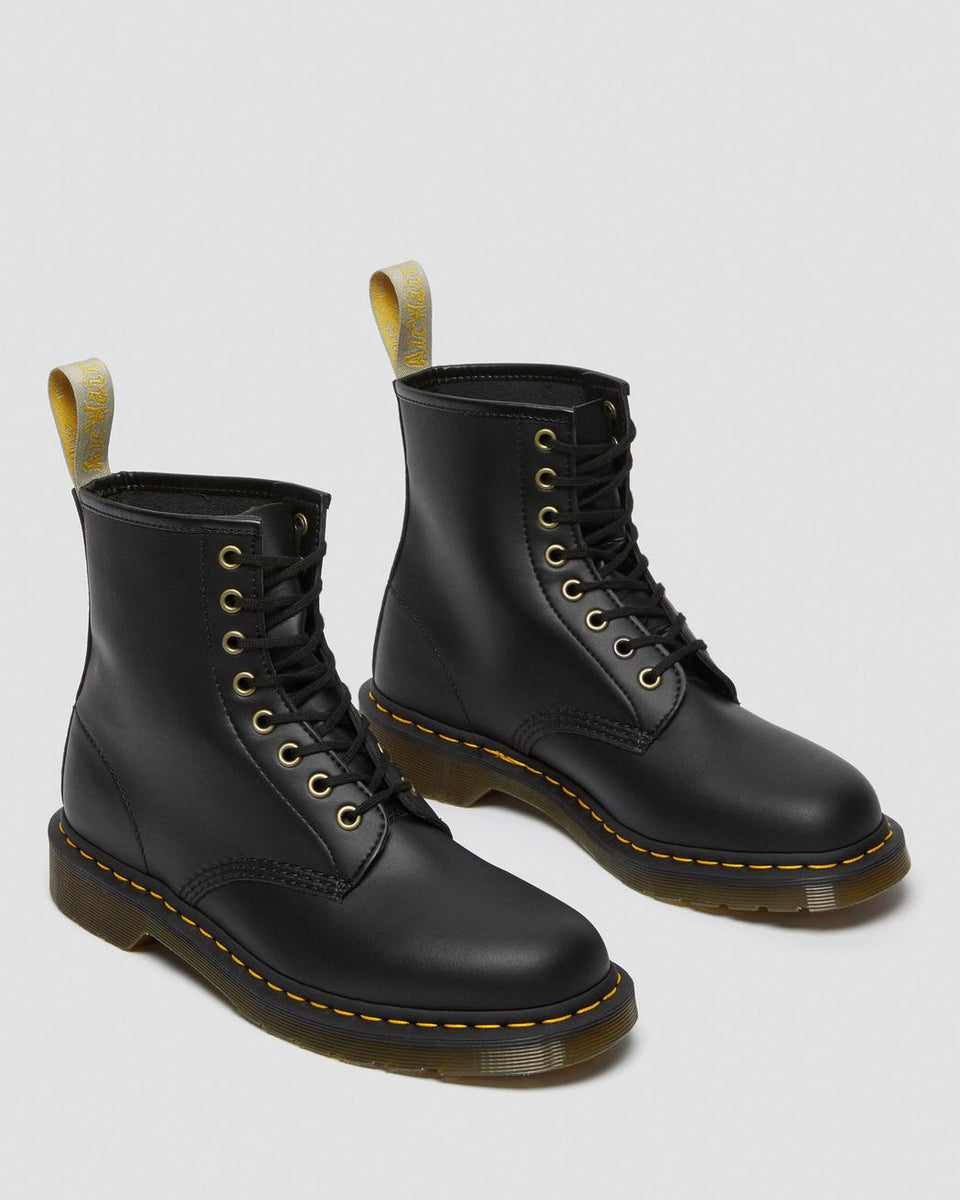 1460 Black Vegan Felix Rub Dr. Marten 8 Eye Boots – DeadRockers display picture 2