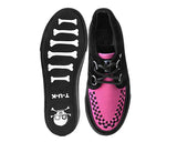 Black & Neon Pink Suede Sneaker