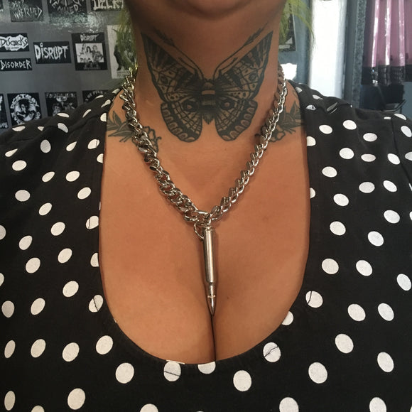 Silver Bullet Chain Necklace