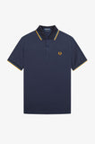 Fred Perry Polo Navy Blue / Golden Hour