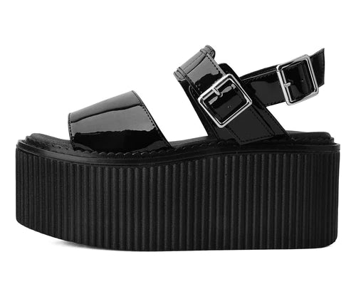 Black Patent Strato Sandal