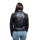 Stud Bomb Womens Leather Jacket