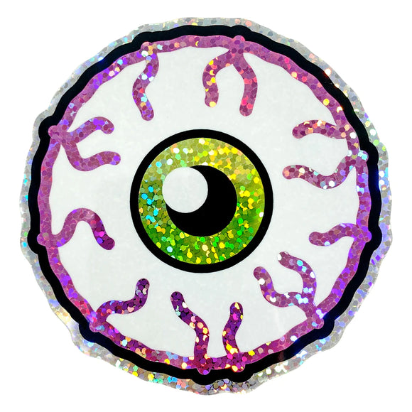 Jeepers Peepers Eyeball Glitter Sticker