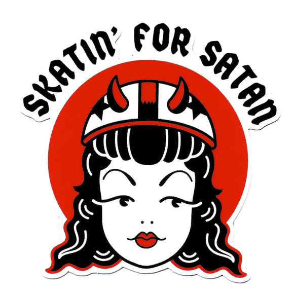 Skatin' For Satan Sticker