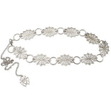 Spiderweb Silver Chain Belt