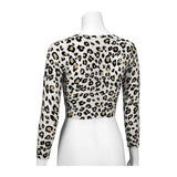 Cropped Leopard Print Cardigan