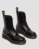 1490 Smooth Black Leather Mid Calf Boots By Dr Martens