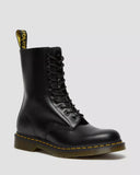 1490 Smooth Black Leather Mid Calf Boots By Dr Martens