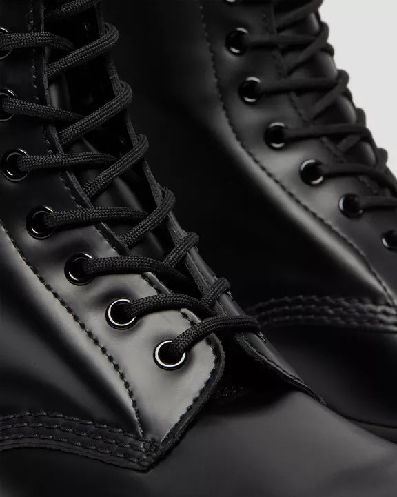 1490 Smooth Black Leather Mid Calf Boots By Dr Martens DeadRockers