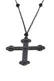 Cemetery Dweller Black Cross Necklace
