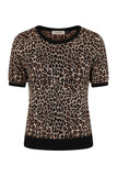 Leopard Short Sleeve Sweater