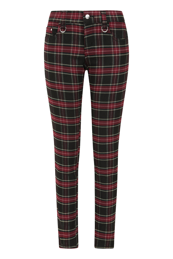 Plaid Forever Pants in Burgundy