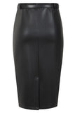 Good Taste Pencil Skirt Black Vegan Leather