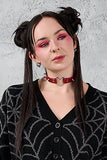Saki Red Heart Choker Vegan