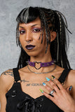Saki Purple Heart Choker Vegan