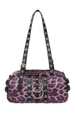 Purple Leopard Hexy Glam Handbag
