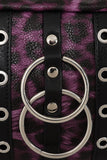 Purple Leopard Hexy Glam Handbag