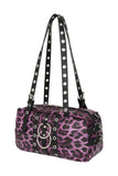 Purple Leopard Hexy Glam Handbag