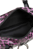 Purple Leopard Hexy Glam Handbag