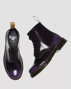 1460 Vegan Purple/ Black Rub Off Dr. Marten 8 Eye Boots