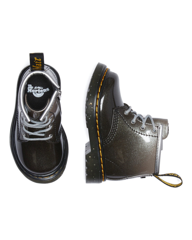 1460 Silver Black Infant Boots – DeadRockers