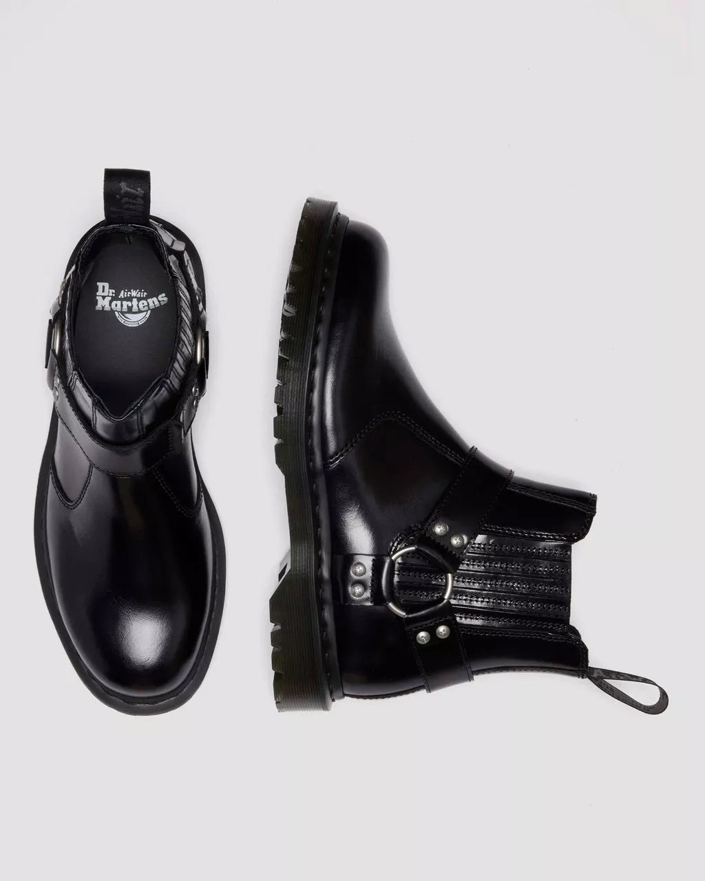 2976 Harness Leather Chelsea Boots Black Analine – DeadRockers