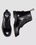 1460 Harness Leather Lace Up Boots Black Analine