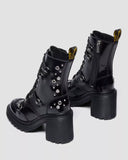 Chesney Studded Buttero Leather Flare Heeled Boots