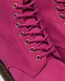 1460 Fuchsia Pink Milled Nubuck Lace Up Boots