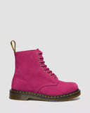 1460 Fuchsia Pink Milled Nubuck Lace Up Boots