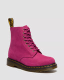 1460 Fuchsia Pink Milled Nubuck Lace Up Boots