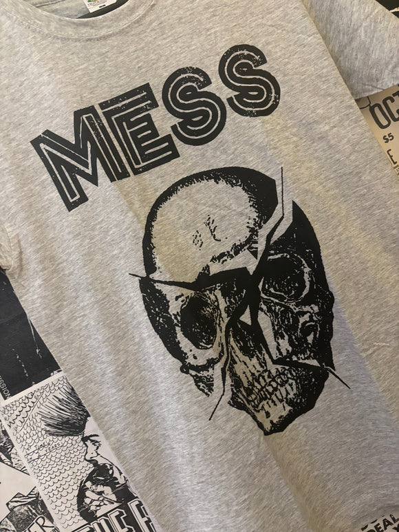 MESS Gray Skull Logo Shirt