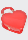 One Way or Another Red Glossy Heart Purse
