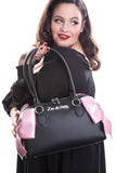 Pink & Black Double Bow Tote