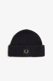 Fred Perry Cotton Ribbed Beanie