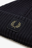 Fred Perry Cotton Ribbed Beanie