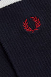 Fred Perry Tipped Sports Socks Navy / Snow White / Burnt Red