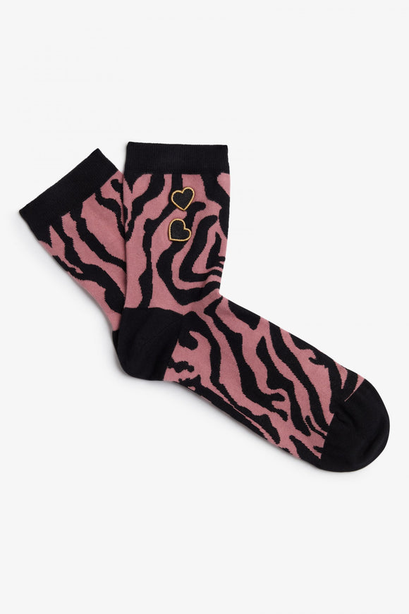 Fred Perry Amy Winehouse Dusty Rose Pink Heart Socks