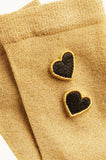 Fred Perry Amy Winehouse Lurex Gold Glitter Socks