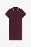 Fred Perry Twin Tipped Polo Dress Oxblood