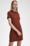 Fred Perry Twin Tipped Polo Dress Whiskey Brown/Black