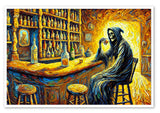 Death Drinks Art Print