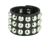 3 Row Silver Cone Wristband