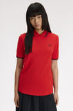 Fred Perry Womens Polo English Rose Red / Navy