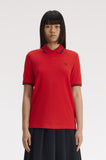 Fred Perry Womens Polo English Rose Red / Navy