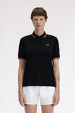 Fred Perry Womens Polo Black / Putty Pink